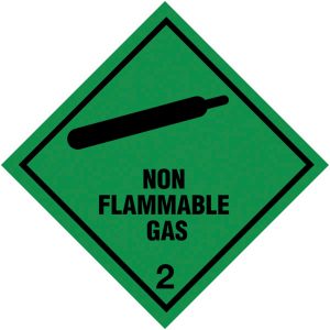 non flammable gas sign