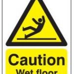 caution wet floor rigid sign