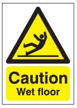 caution wet floor rigid sign