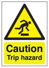 warning sign trip hazard