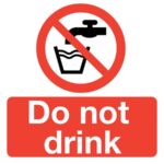 Do not drink water sign