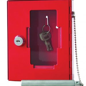 emergency key box with hammer