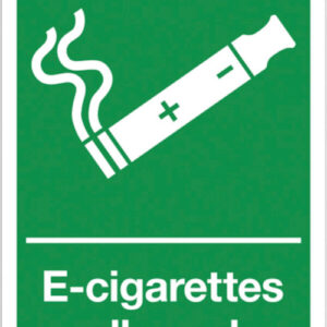 E-Cigarettes allowed sign