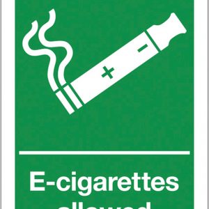 e-cigarettes allowed signage