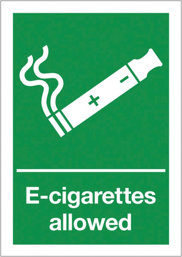 ELSL002A5S.jpg self adhesive e-cigarettes sign
