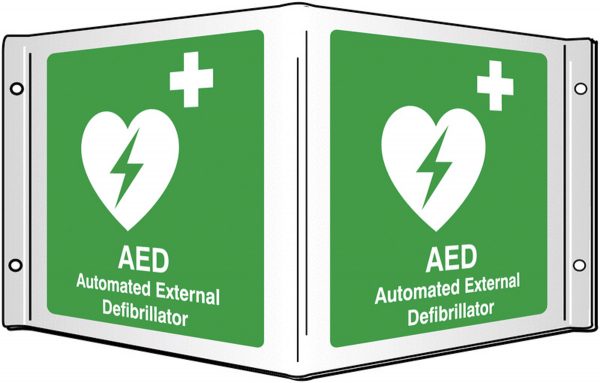 3d aed sign