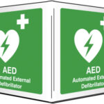 3d aed sign