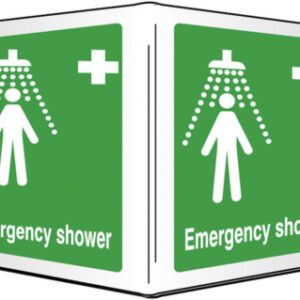 emergency first aid shower sign