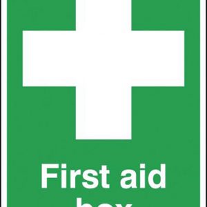 first aid box safety sign