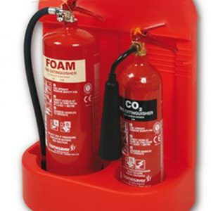 double extinguisher stand