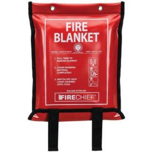 wall mounted fire blanket