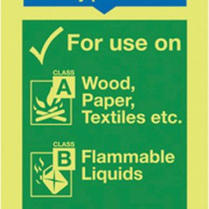 dry powder extinguisher sign