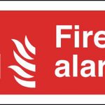 fire alarm button sign