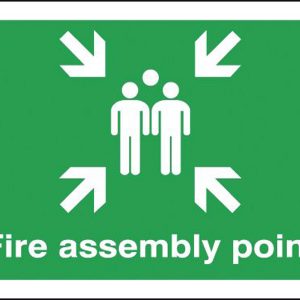 metal fire assembly point sign