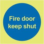 fire door keep locked shut sign