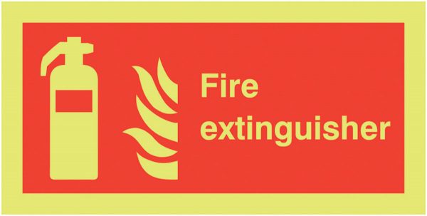 fire extinguisher location sign