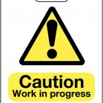 caution work in progress floor sign