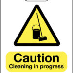 cleaning in progress floor sign