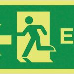 exit sign left arrow