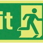 exit arrow up sign