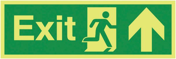 exit arrow up sign