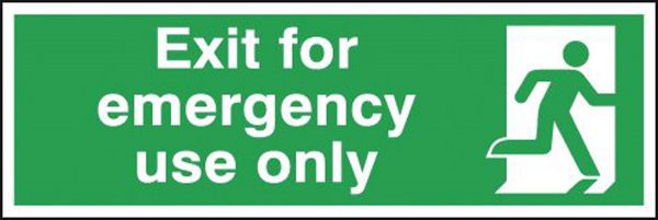 FXSL02611S.jpg sign for emergency exit only