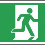 double sided fire exit sign