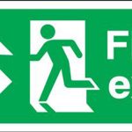 up left fire exit signs