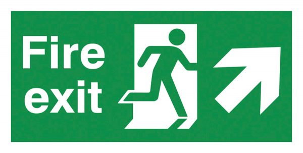 FXSL04610R.jpg Fire Exit Forward Right Sign