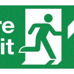fire exit this way sign