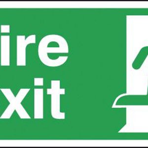 fire exit wall sign