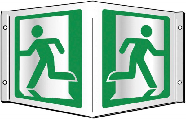running man projected sign