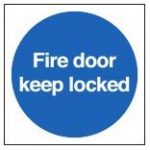 fire door keep locked shut sign