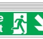 self adhesive fire exit signs