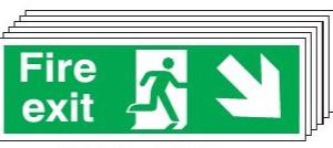 self adhesive fire exit signs