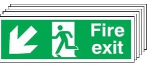 Green Running Man Exit Sign