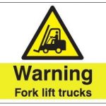 warning forklift trucks sign