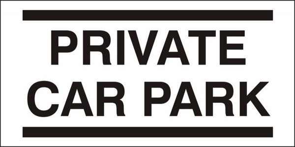 private car parking signs