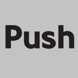 silver push signs