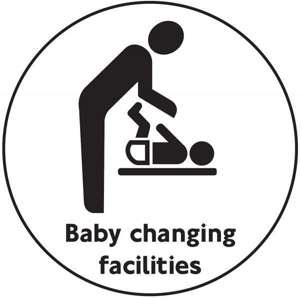 baby changing room sign