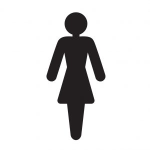 female sign toilet door