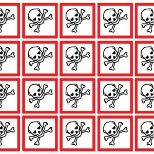 toxic hazard labels