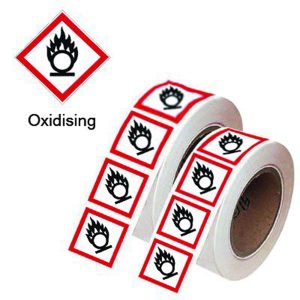 oxidising hazard labels