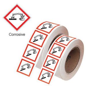 corrosive warning labels