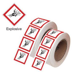 explosive warning labels
