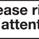 Please Ring for Attention Sign