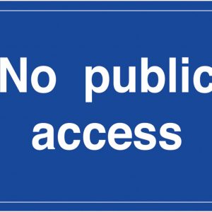 no public access sign