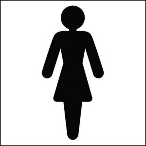 ladies only toilet sign