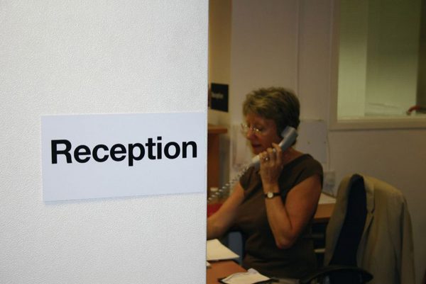 reception area signs