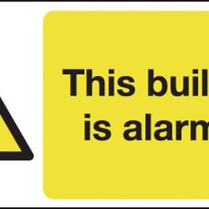 this building is alarmed sign